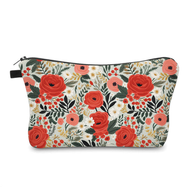 Pouch - Floral on Mint