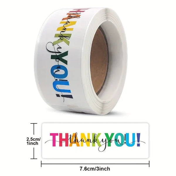 Sticker Roll - Thank you Rainbow