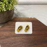 Wood + Acrylic Stud Earrings - Flip Flops