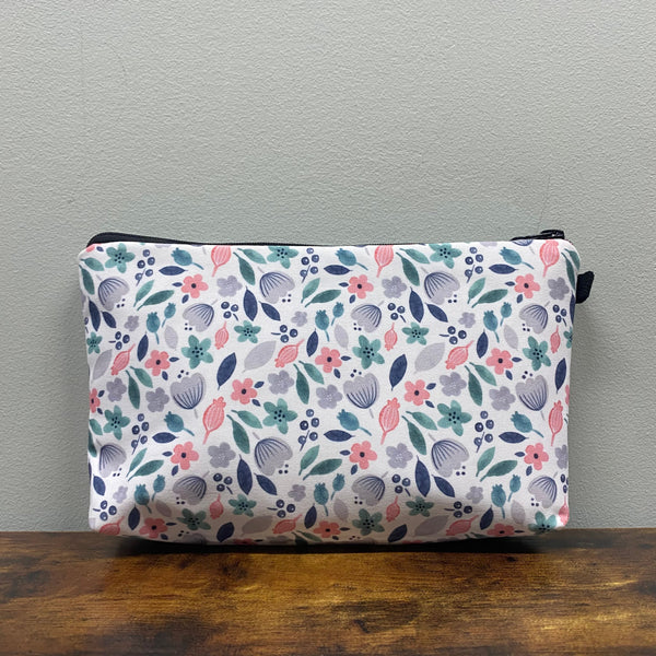 Pouch - Floral Tiny Green Pink