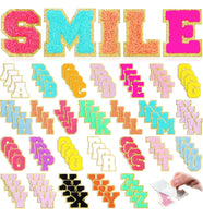 Chenille Letter Patches - Solid Color