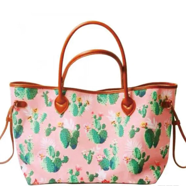 Weekender Oversized Carryall Bag - Pink Cactus