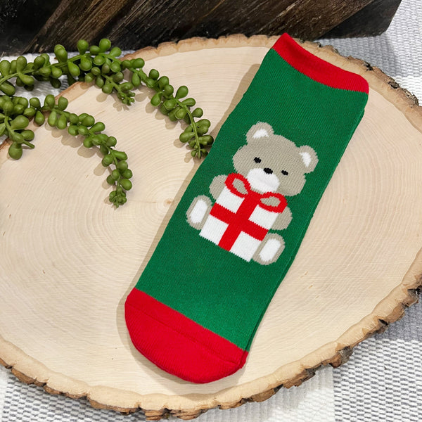 Teddy Bear| Holiday 🎄 Kids Size Medium Socks