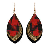 Tiered Buffalo Plaid Earrings (Multiple Colors Available)