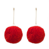 Fuzzy Ball Earrings (Multiple Color Options Available)