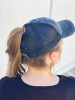 Distressed Ponytail Hats (Multiple Options Available)