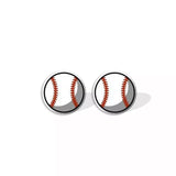 Acrylic Stud Earrings - Baseball