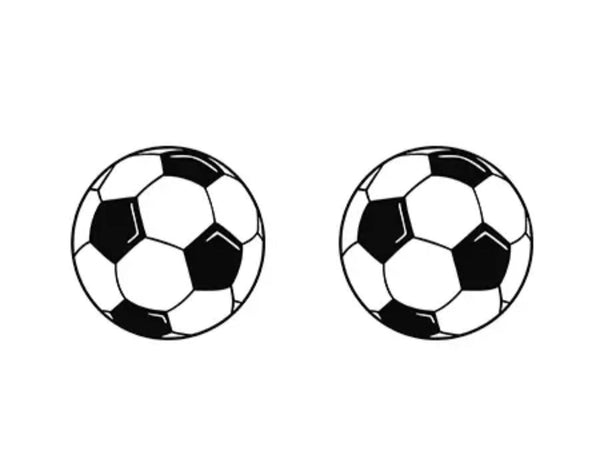 Acrylic Stud Earrings - Soccer