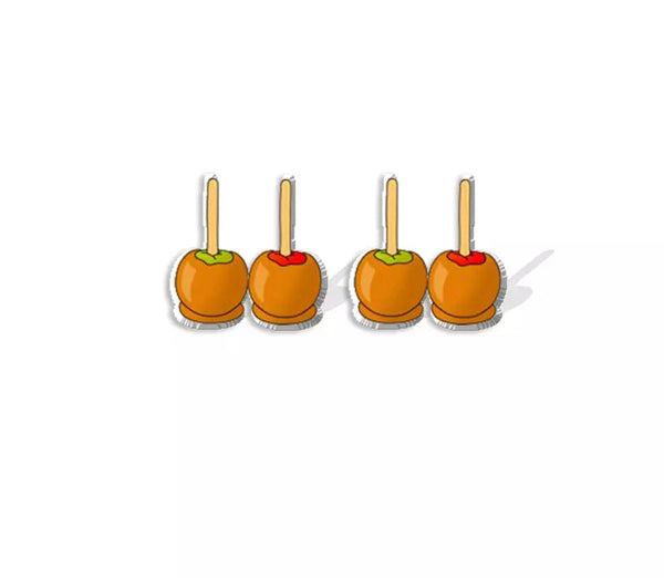 Acrylic Stud Earrings - Caramel Apple