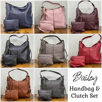 Bailey Handbag & Clutch - 2 Piece Set